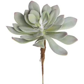10"Hx11"W UV-Resistant Outdoor Artificial Aeonium Succulent Stem Pick -Green/Gray (pack of 6)