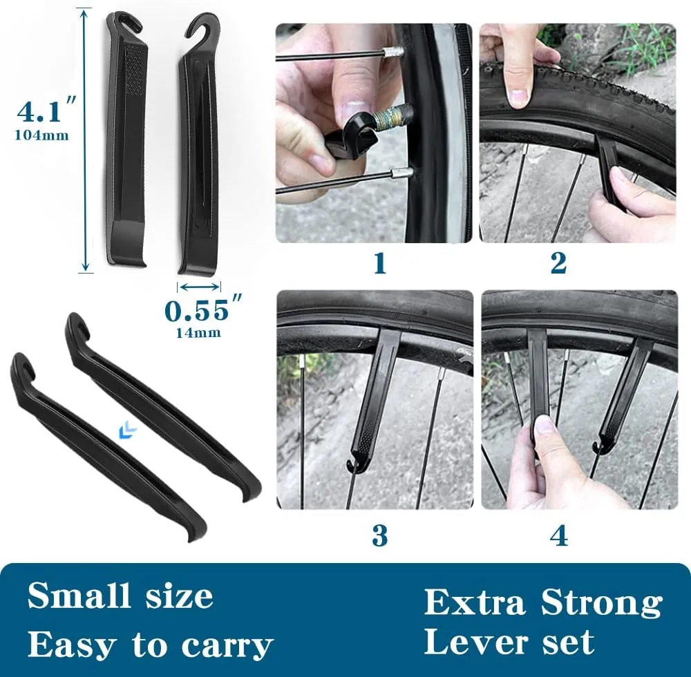 2 Pack Bike Tire 24 26 27.5 X 1.95 27.5 29 X 2.125 Inch Folding Replacement Bike Tire with Tire Levers Foldable Bead Wire Bicycle Tire for Mountain Bike