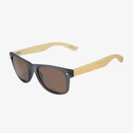 50/50s Sunnies Black Frame Wood Arm