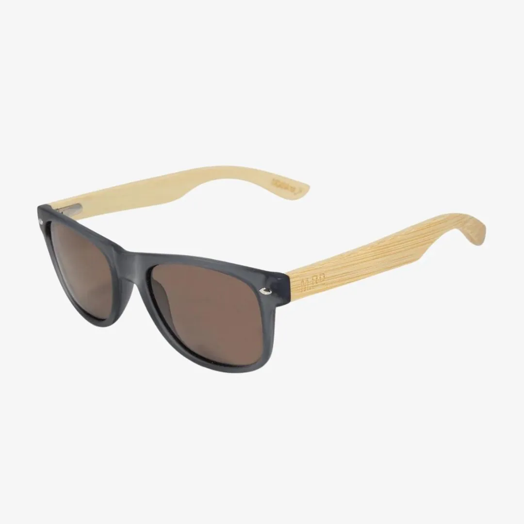 50/50s Sunnies Black Frame Wood Arm