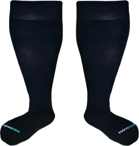 Big and Tall Compression Socks 20-30 mmHg, Comfortable Knee High Socks for Men and Women (as1, alpha, 3x_l, regular, regular, Black)