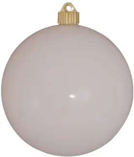 Christmas By Krebs 8" (200mm) Shiny Pure White [1 Piece] Solid Commercial Grade Indoor and Outdoor Shatterproof Plastic, UV and Water Resistant Ball Ornament Decorations