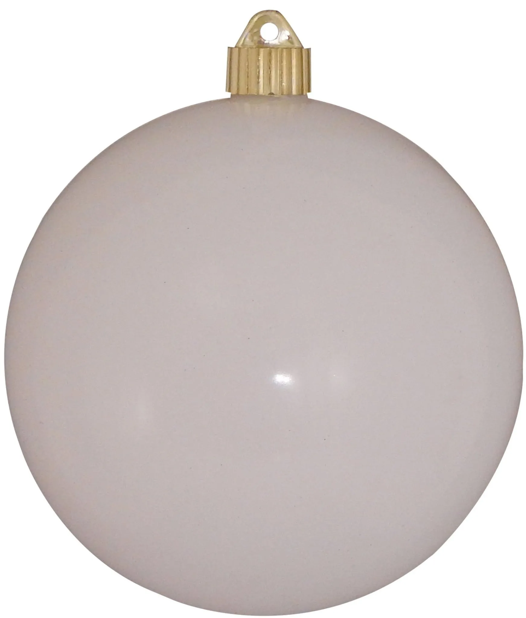 Christmas By Krebs 8" (200mm) Shiny Pure White [1 Piece] Solid Commercial Grade Indoor and Outdoor Shatterproof Plastic, UV and Water Resistant Ball Ornament Decorations