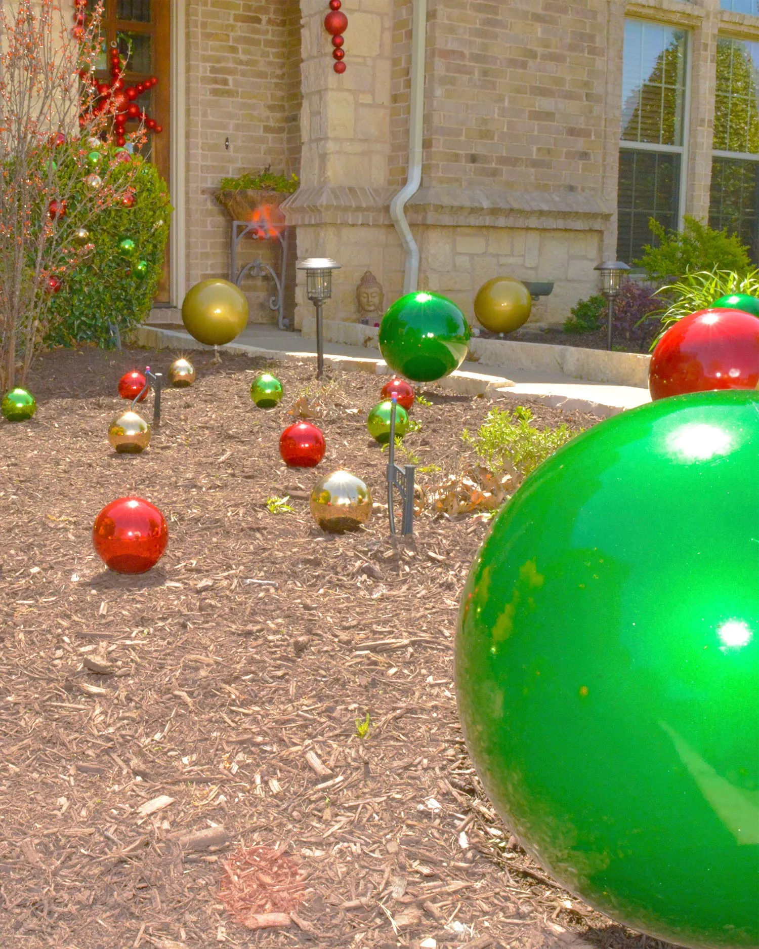 Christmas By Krebs 8" (200mm) Velvet Imperial Gold [1 Piece] Solid Commercial Grade Indoor and Outdoor Shatterproof Plastic, UV and Water Resistant Ball Ornament Decorations