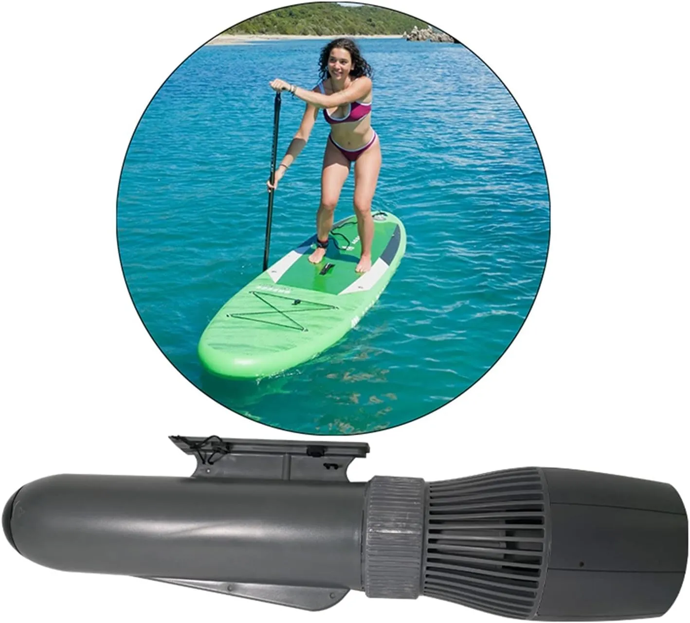 Electric Fin Remote Control Motorized Inflatable Stand Up Paddle Board SUP Underwater Electric Propeller Power Motor Easy Transport and Installation