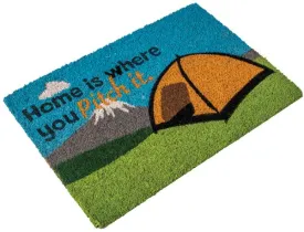 Heavy duty coir Home is where you pitch it (tent) mat