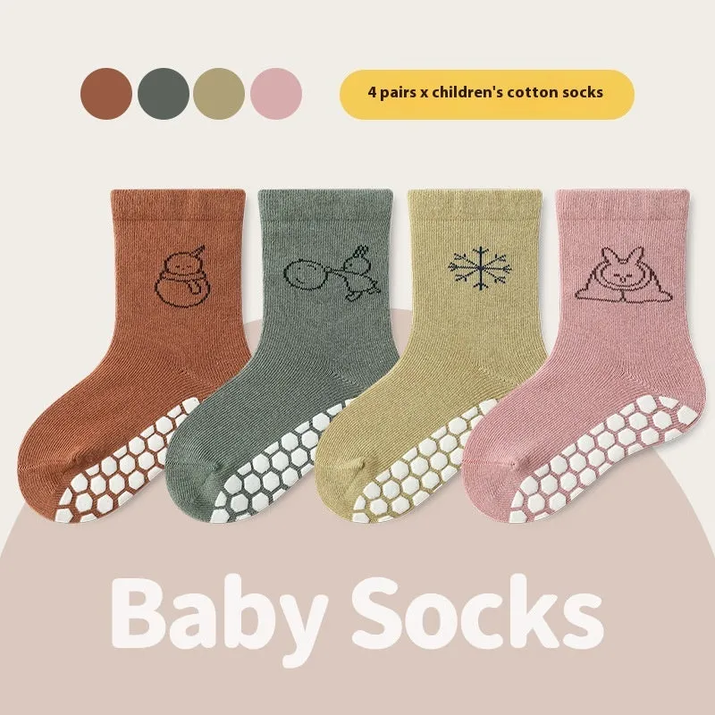 Indoor And Outdoor Children Non-slip Floor Socks Cartoon