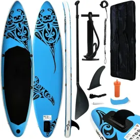 Inflatable Stand Up Paddleboard Set for Adventure and Relaxation, Puncture-Proof Design with Easy Inflation, 126" x 29.9" x 5.9", Blue