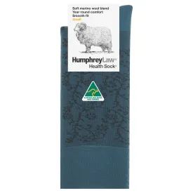 Jasmine on Teal Merino Wool Women's Crew Socks - Aussie Made Jasmine on Teal Merino Wool Women's Crew Socks - Aussie Made