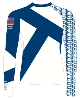 JR RASH GUARD TOP LONG SLEEVE BLUE | TOMS RIVER YC | PSNLZ'D