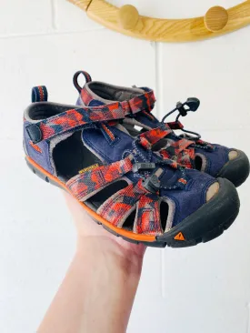Keen Orange   Blue Seacamp Sandals, youth size 2