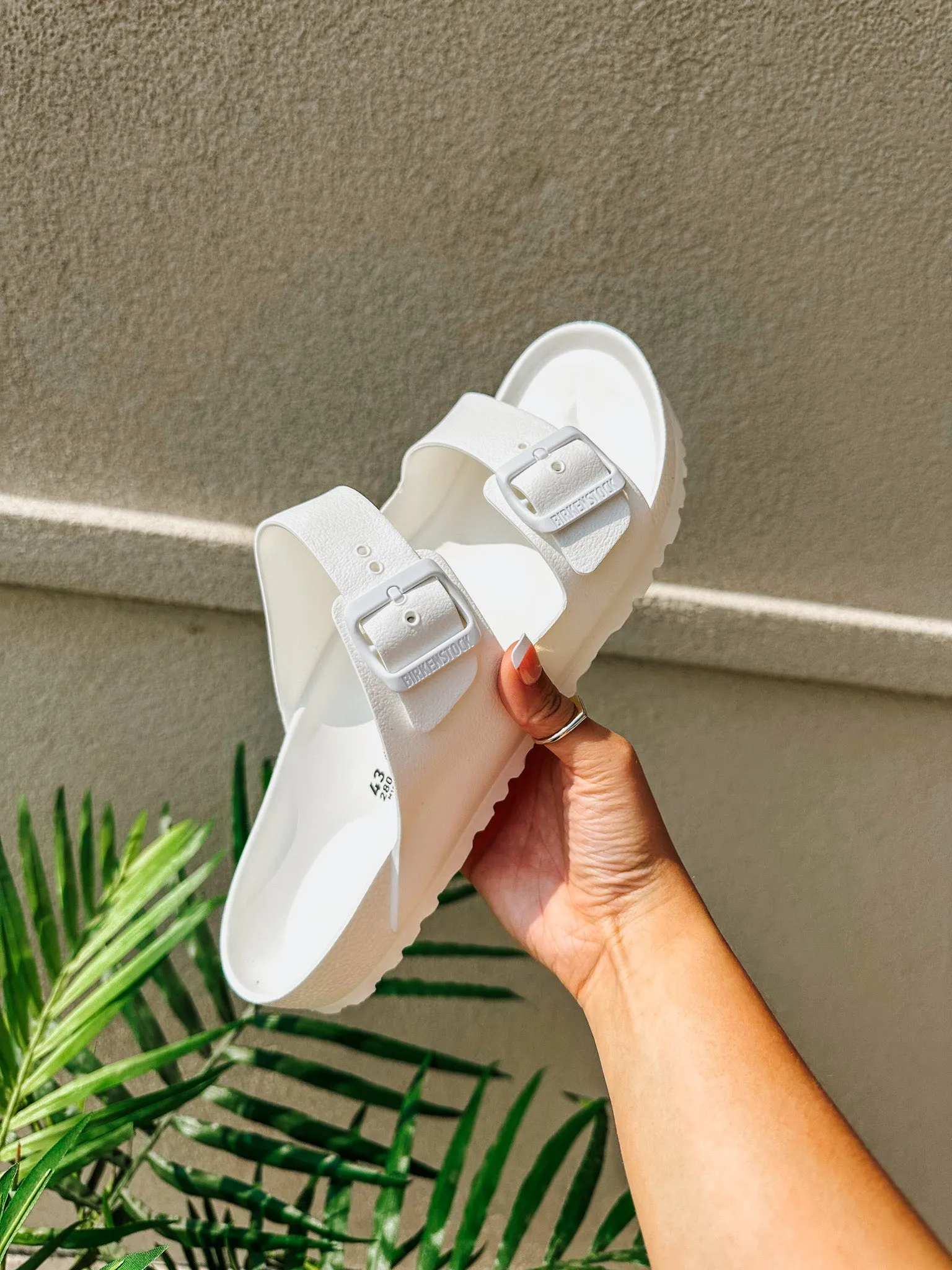 Mens Arizona Eva White Birkenstock Sandals