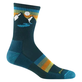 Men's Darn Tough Sunset Ridge Micro Crew Lightweight Hiking Sock Color: Bottle