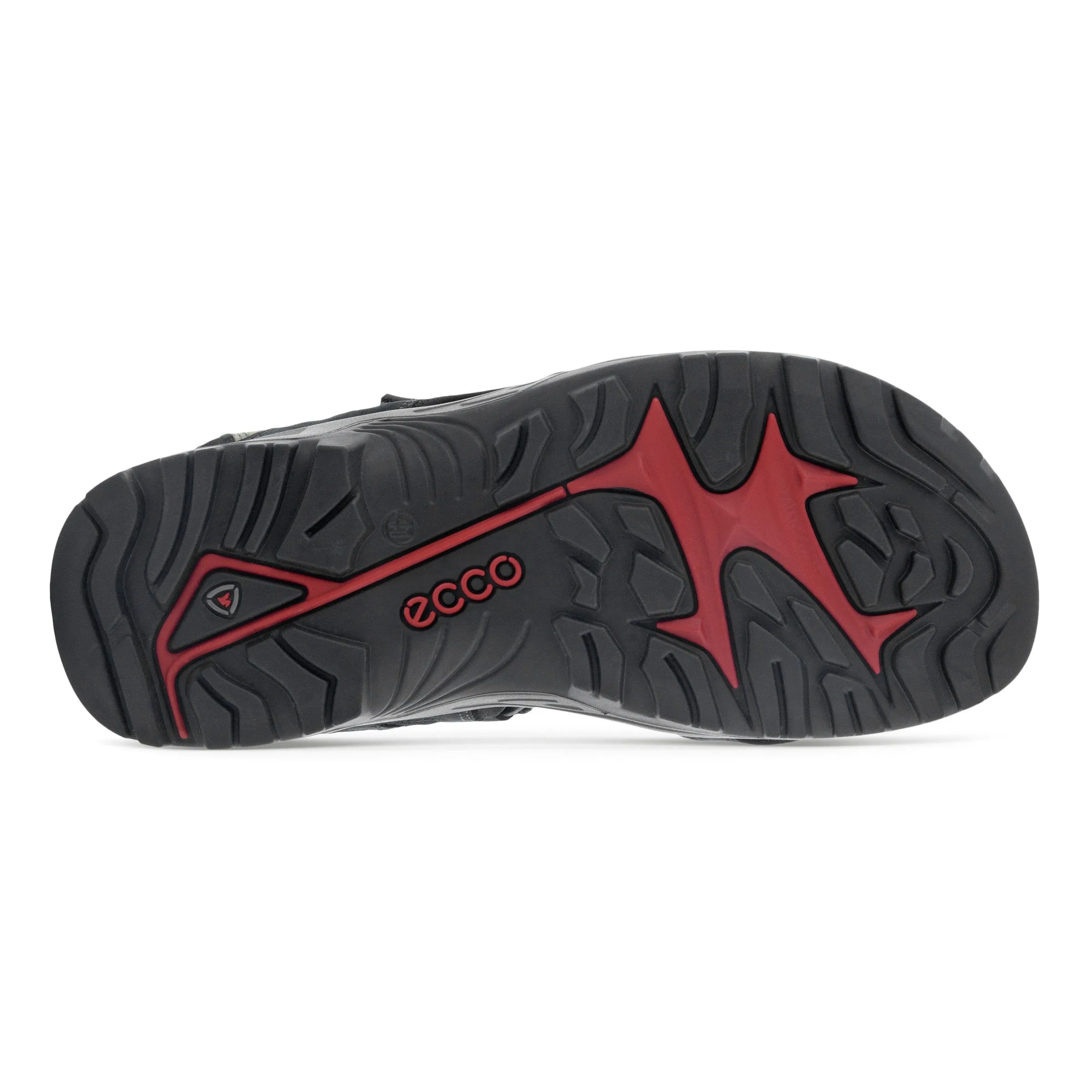 Men's Ecco Yucatan Sandal Color: Black/Mole/Black