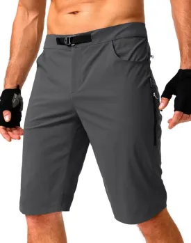 Men's Mountain Bike Shorts Stretch Cycling Biking Bicycle Quick Dry Hiking Shorts for Men Zipper Pockets