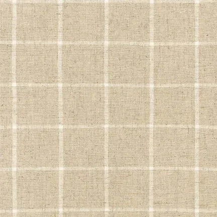 Men's Necktie / Natural Linen Window Pane