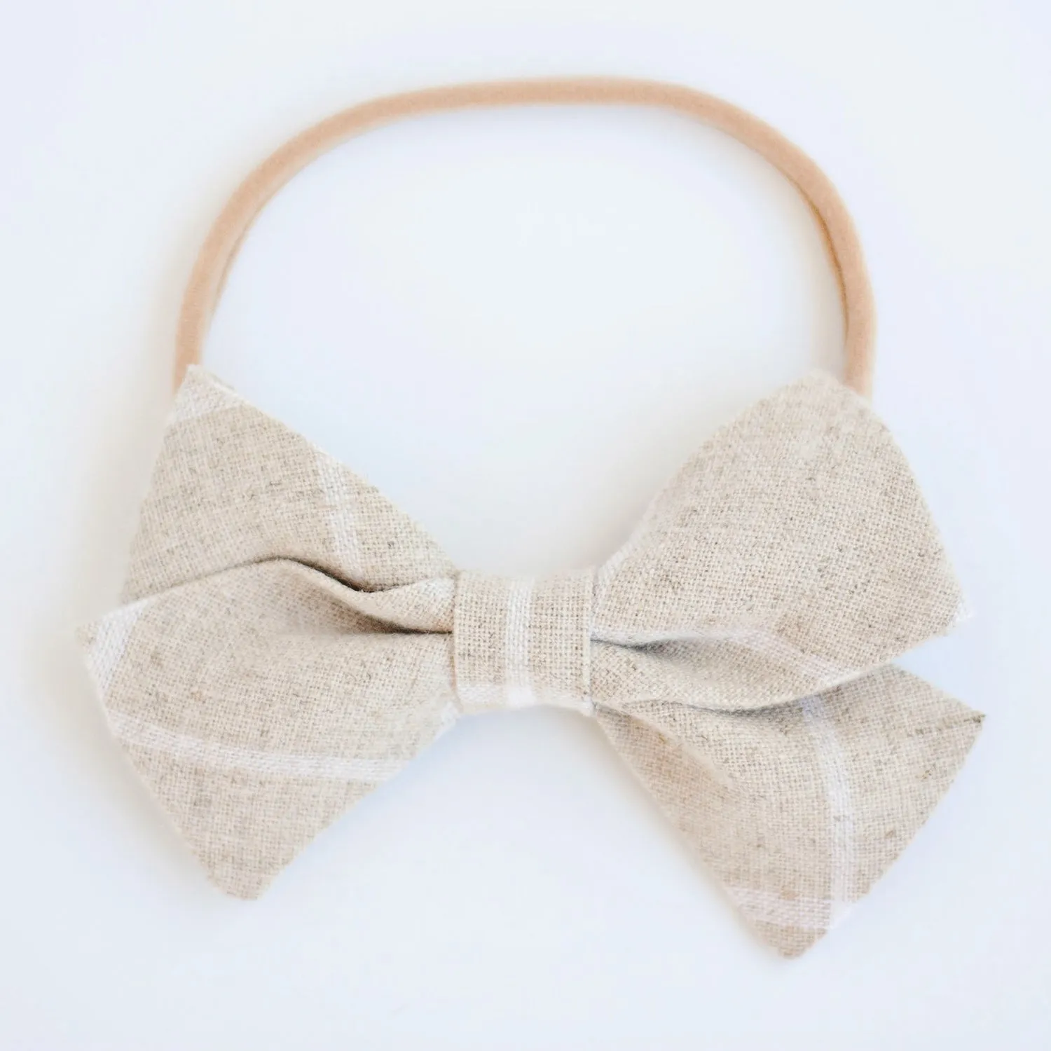 Men's Necktie / Natural Linen Window Pane