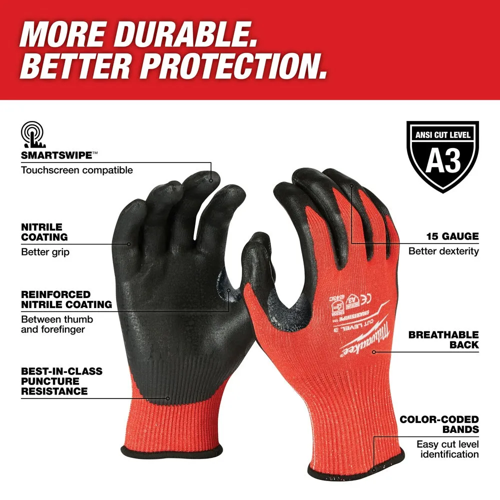 Milwaukee  48-22-8930 Cut 3 Dipped Gloves - S