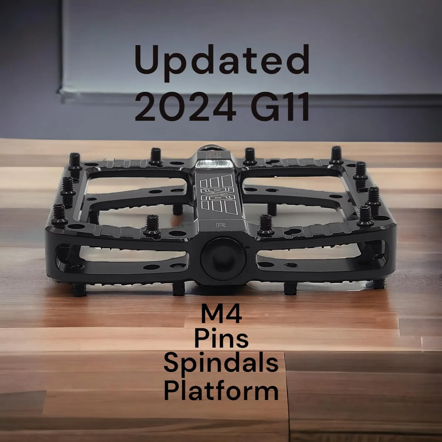 PDX G11 Mountain Bike Pedal MTB Pedal Large Concave Platform Machined Aluminum Polished Bicycle Non-Slip Pedals 9/16 Chromoly Spindle Smooth Ball Bearings