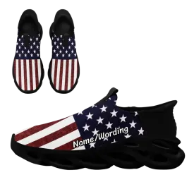 Professional thank you gifts, Customized Business Gifts Personalized America Flag Sneaker, Custom Patriotic Shoes, Flyknit Slip on shoes,Running and Walking shoes,FN-006-23020088
