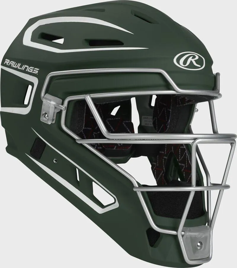 Rawlings Youth Dark Green/White VELO 2.0 Catcher's Gear Box Set: CSV2Y-DG / W