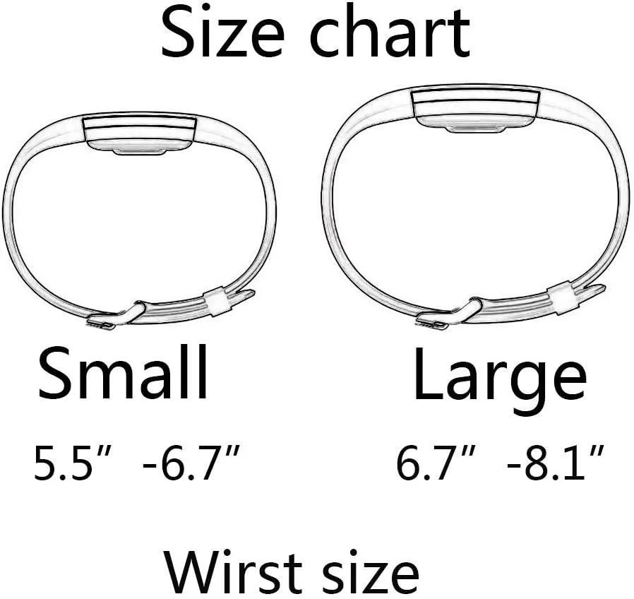 Replacement Bands for Fitbit Charge 2, Silicone Adjustable Classic Bands for Fitbit Charge 2,Women Men