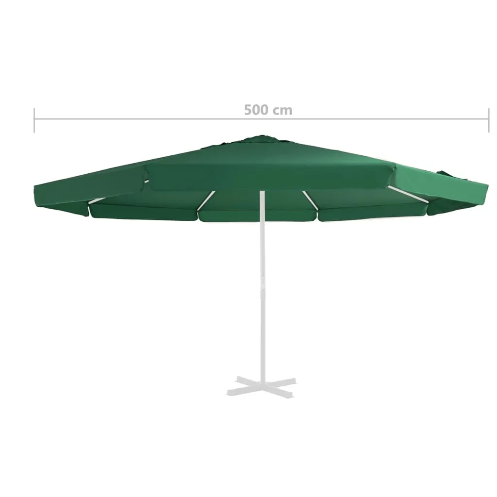 Replacement Fabric for Outdoor Parasol Green 500 cm