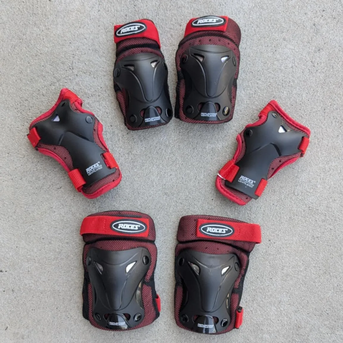 Roces Junior Ventilated Red 3 Pack