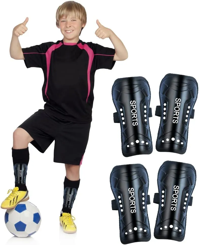 Soccer Shin Guards Pads with Socks Gear for Soccer 3,4,5-16 Year Old and Up Little Girls Boys Kids Child Youth Toddler Teenagers