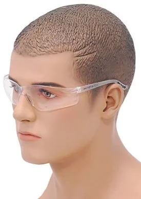 Sporty Anti-Fog Clear Lens Riding Glasses w/Black Temples #SG24543C