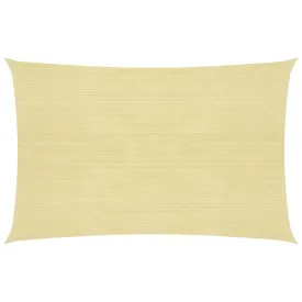 Sunshade Sail 160 g/m² Beige 3x4 m HDPE
