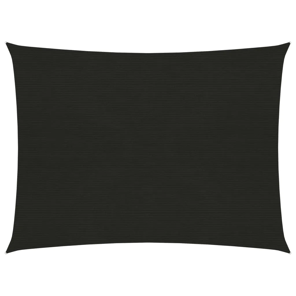 Sunshade Sail 160 g/m² Black 2x3 m HDPE