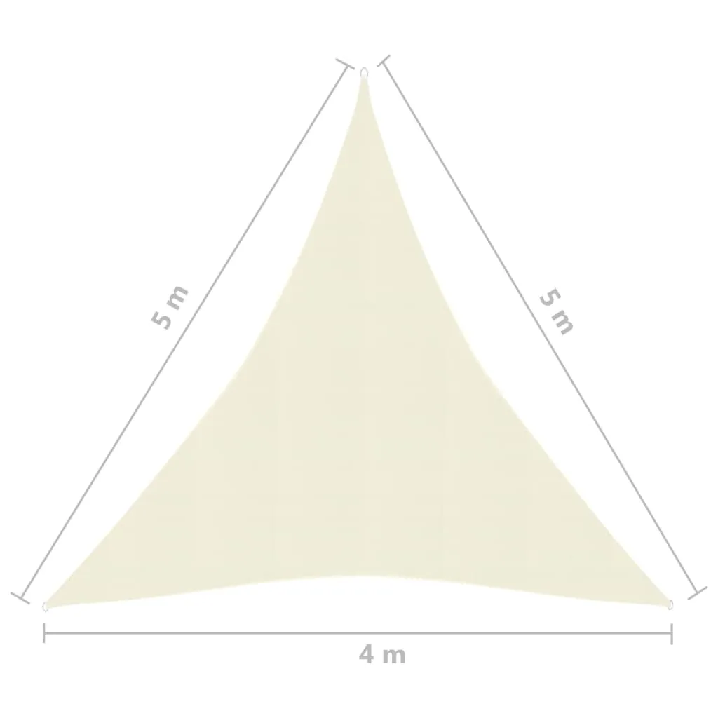 Sunshade Sail 160 g/m² Cream 4x5x5 m HDPE