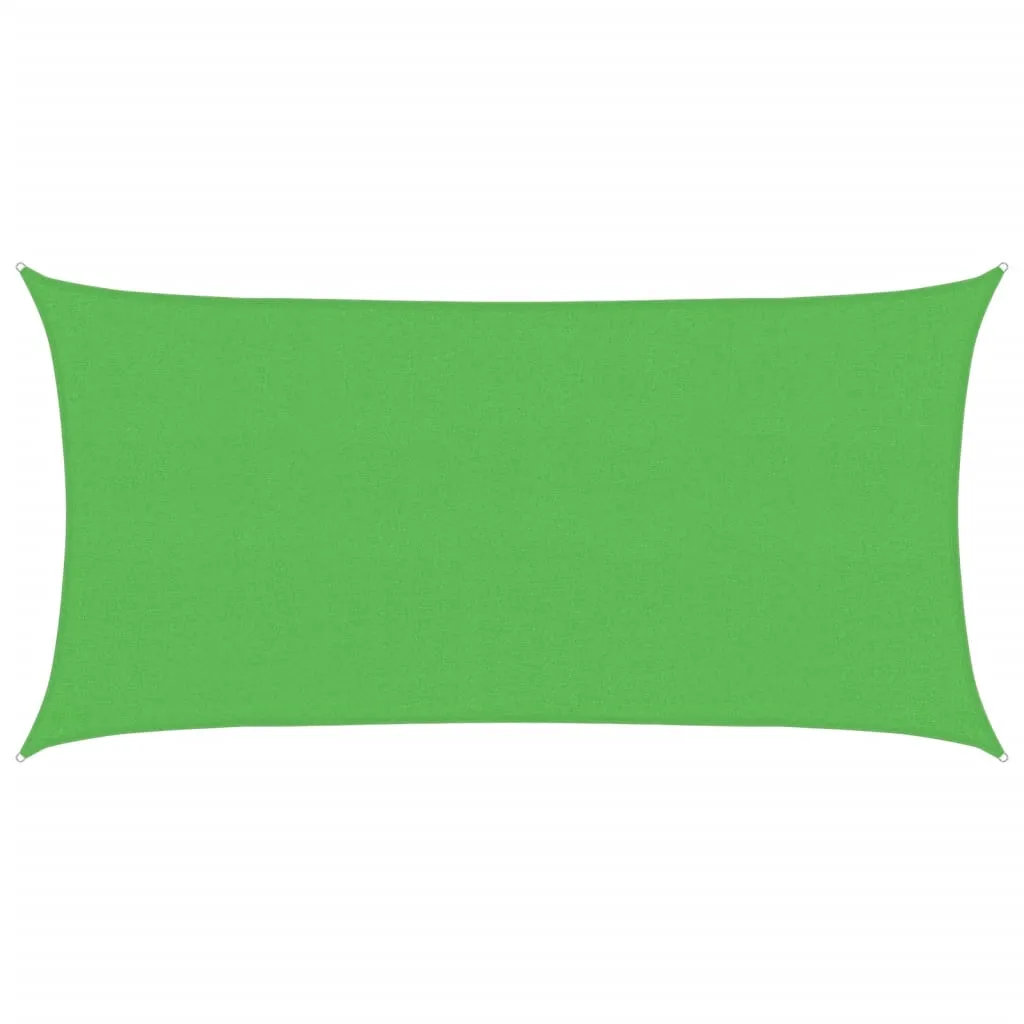 Sunshade Sail 160 g/m² Rectangular Light Green 2x3.5 m HDPE