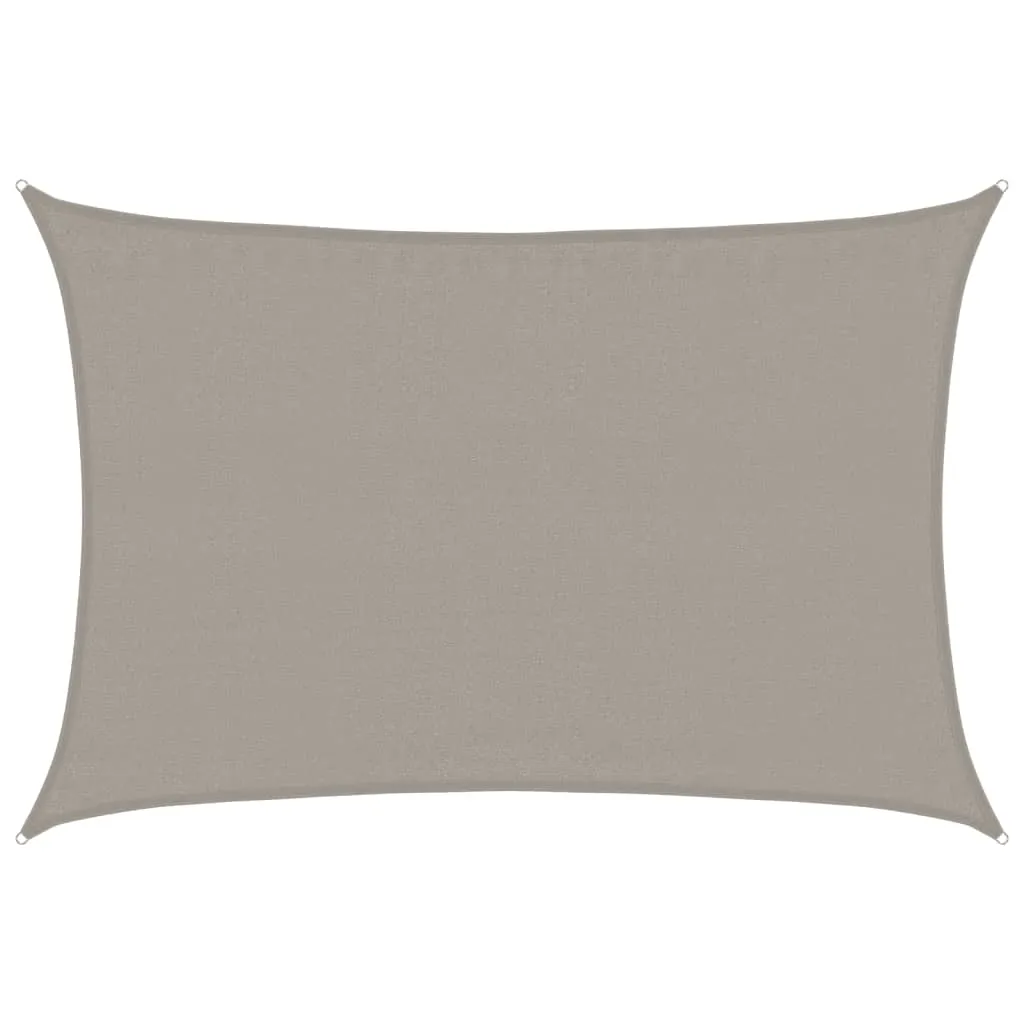 Sunshade Sail 160 g/m² Rectangular Light Grey 3.5x5 m HDPE