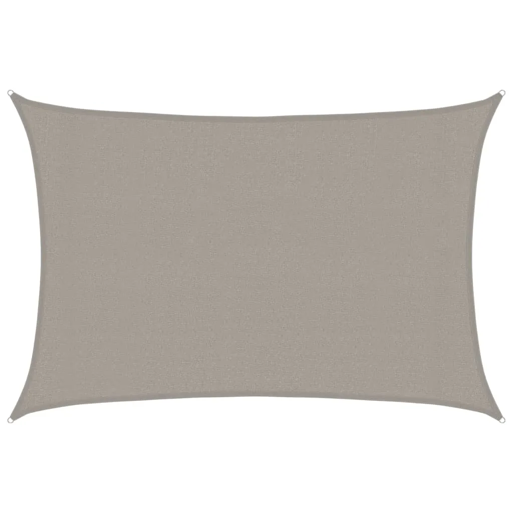 Sunshade Sail 160 g/m² Rectangular Light Grey 3x5 m HDPE