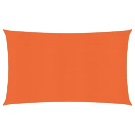 Sunshade Sail 160 g/m² Rectangular Orange 4x7 m HDPE