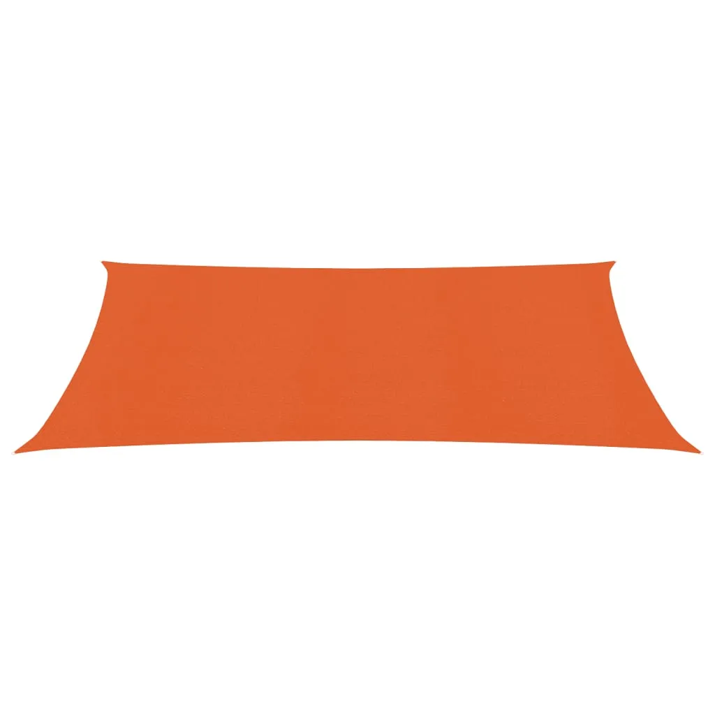 Sunshade Sail 160 g/m² Rectangular Orange 4x7 m HDPE