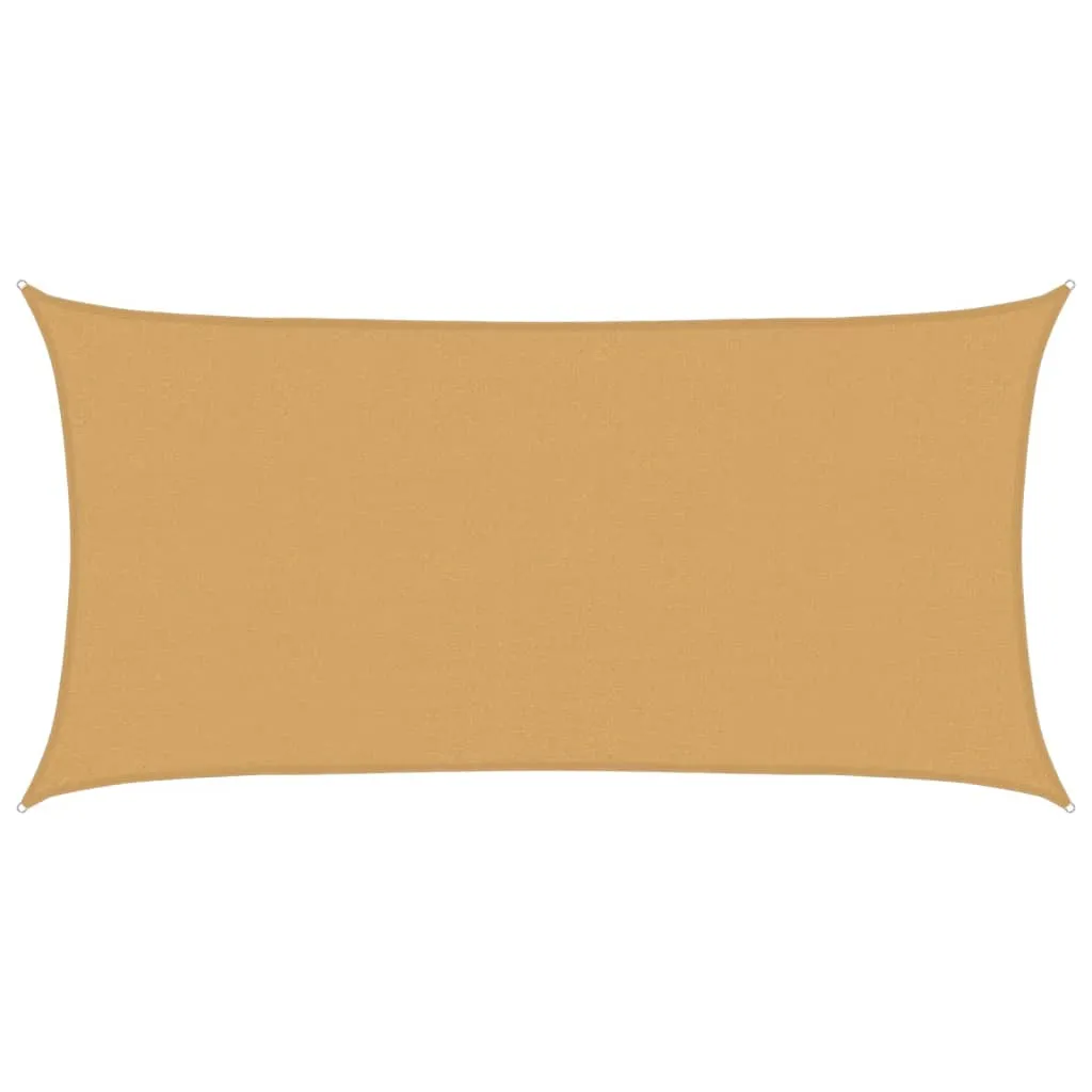 Sunshade Sail 160 g/m² Rectangular Sand 2.5x5 m HDPE