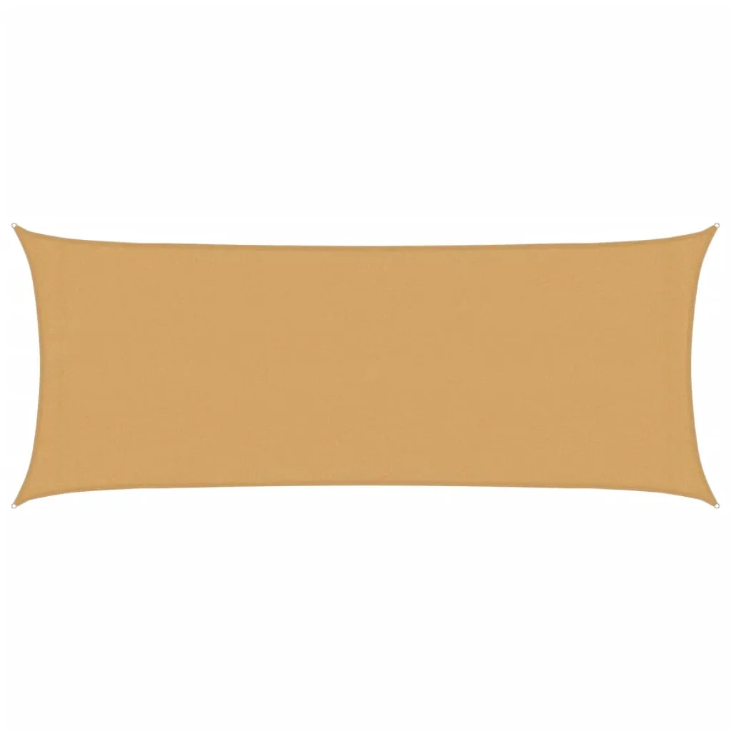 Sunshade Sail 160 g/m² Rectangular Sand 2x5 m HDPE