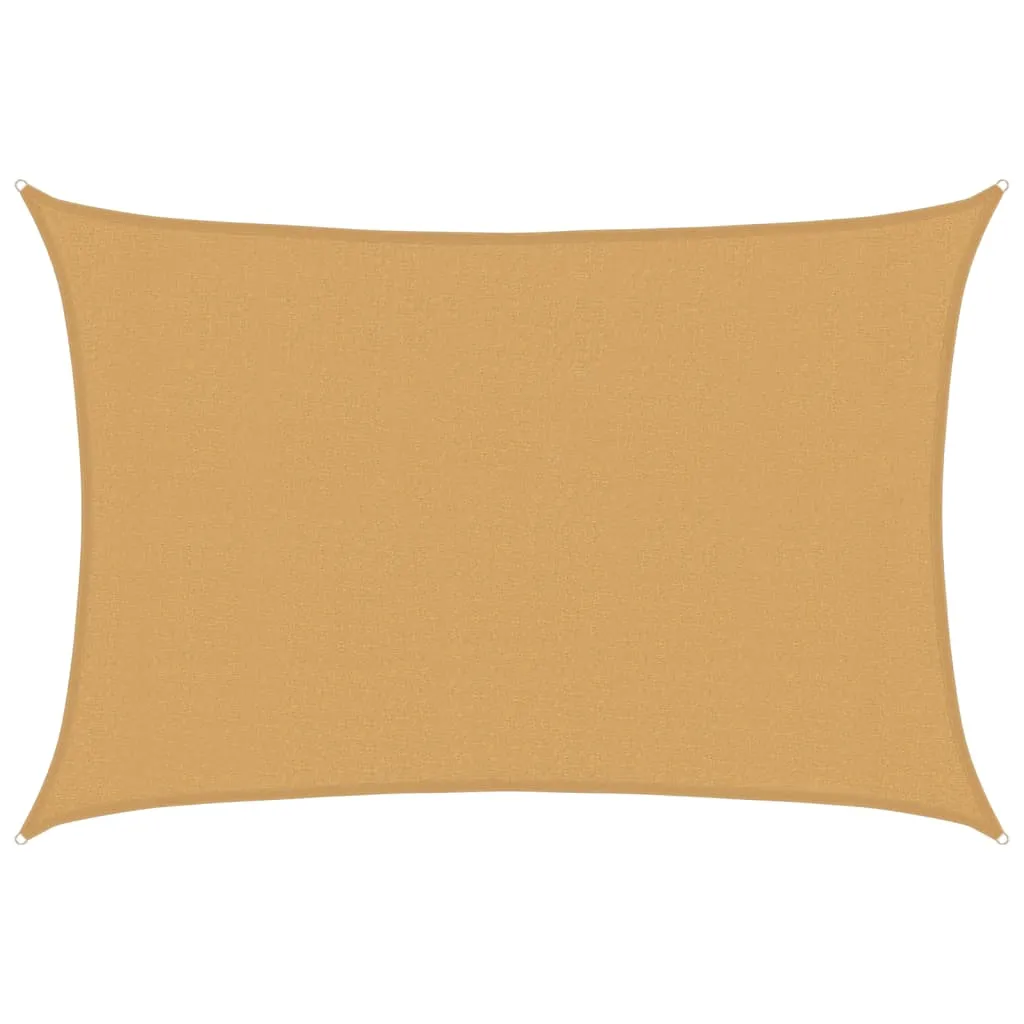 Sunshade Sail 160 g/m² Rectangular Sand 3x4.5 m HDPE