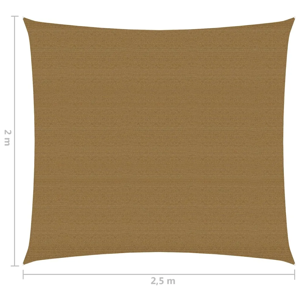 Sunshade Sail 160 g/m² Taupe 2x2.5 m HDPE