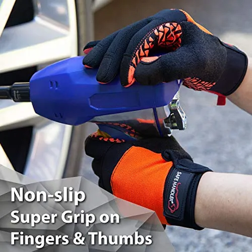 Super Textured Grip Palm Gloves With Loop Wrist Strap - Bison Life