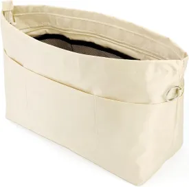 Time Wing Handbag Tote Purse Organizer Insert Bag Liner Shaper Divider Zipper 11 Pockets Compartments X Large Beige