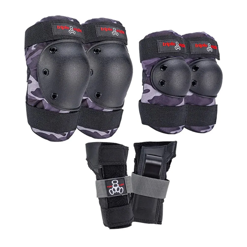 Triple 8 Charcoal Camo Junior 3-Pack