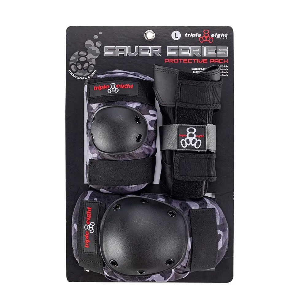 Triple 8 Charcoal Camo Junior 3-Pack