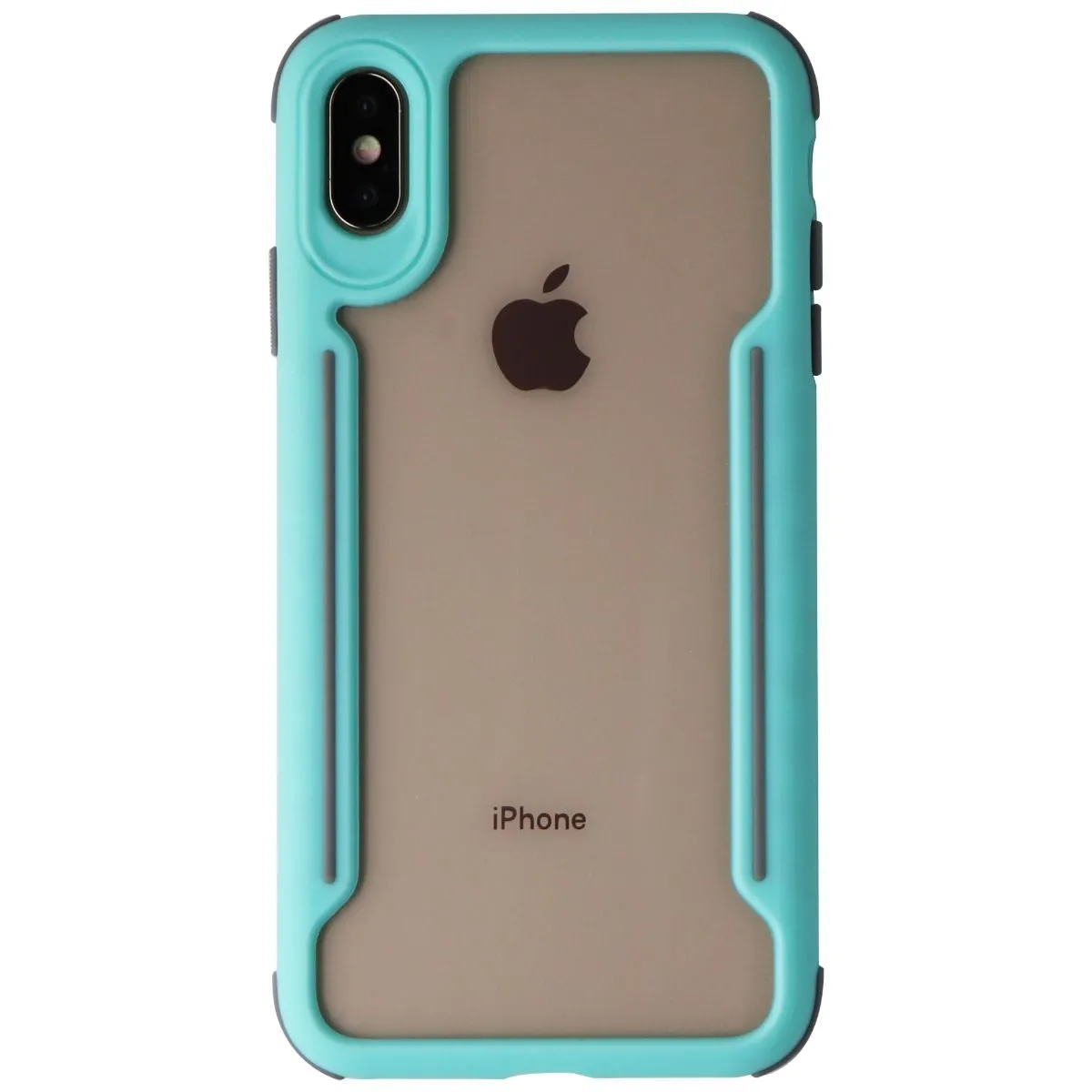 Verizon Slim Guard Clear Grip Case for iPhone XS Max (6.5-In) - Clear/Light Teal