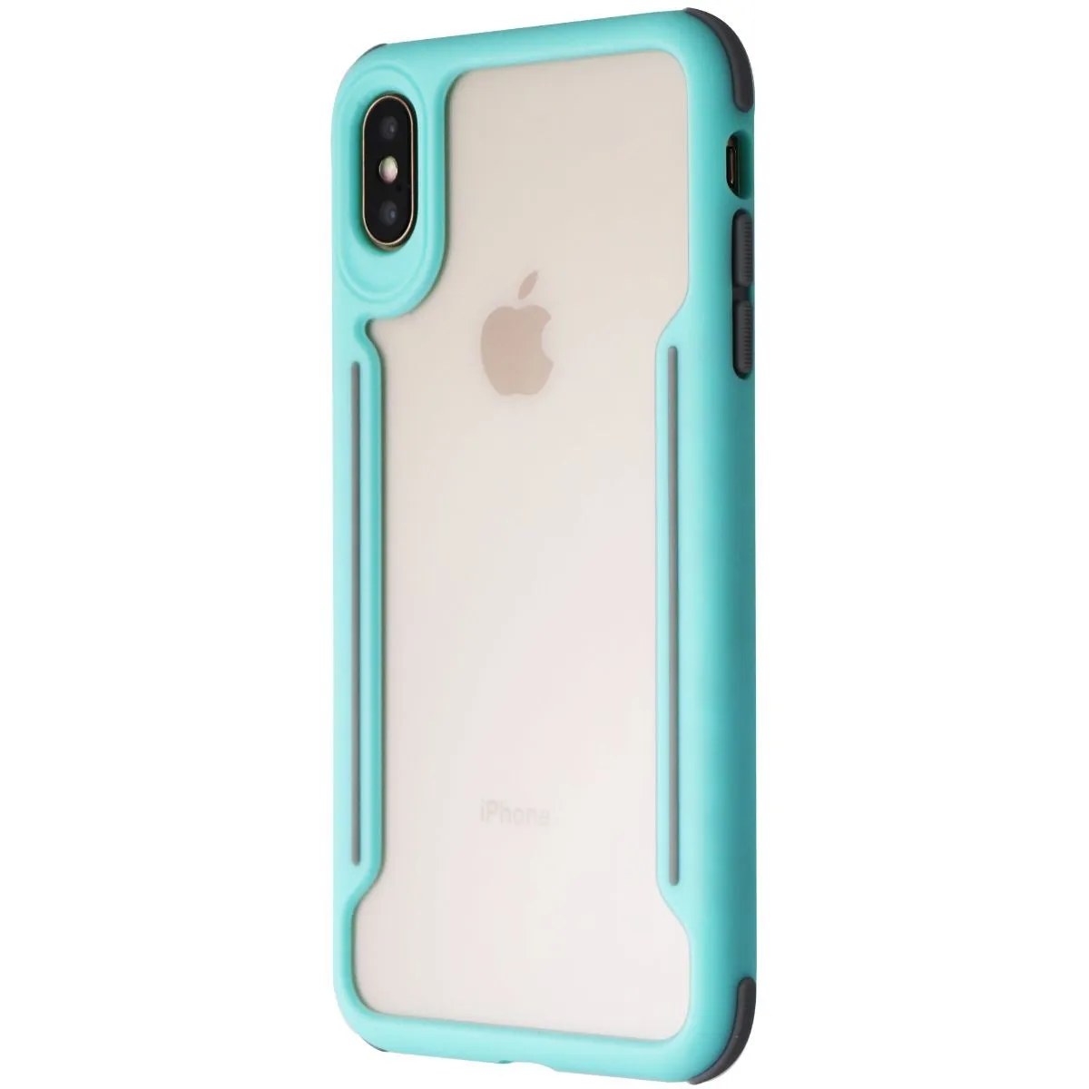 Verizon Slim Guard Clear Grip Case for iPhone XS Max (6.5-In) - Clear/Light Teal