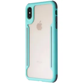 Verizon Slim Guard Clear Grip Case for iPhone XS Max (6.5-In) - Clear/Light Teal