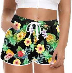 Women's Plus Size Board Shorts Drawstring Box Pants Beach Boardshorts Bottom Trunks with Pockets 1XL - 5XL